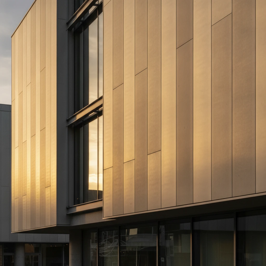 Architectural close-up of the modern Dowse Art Museum facade