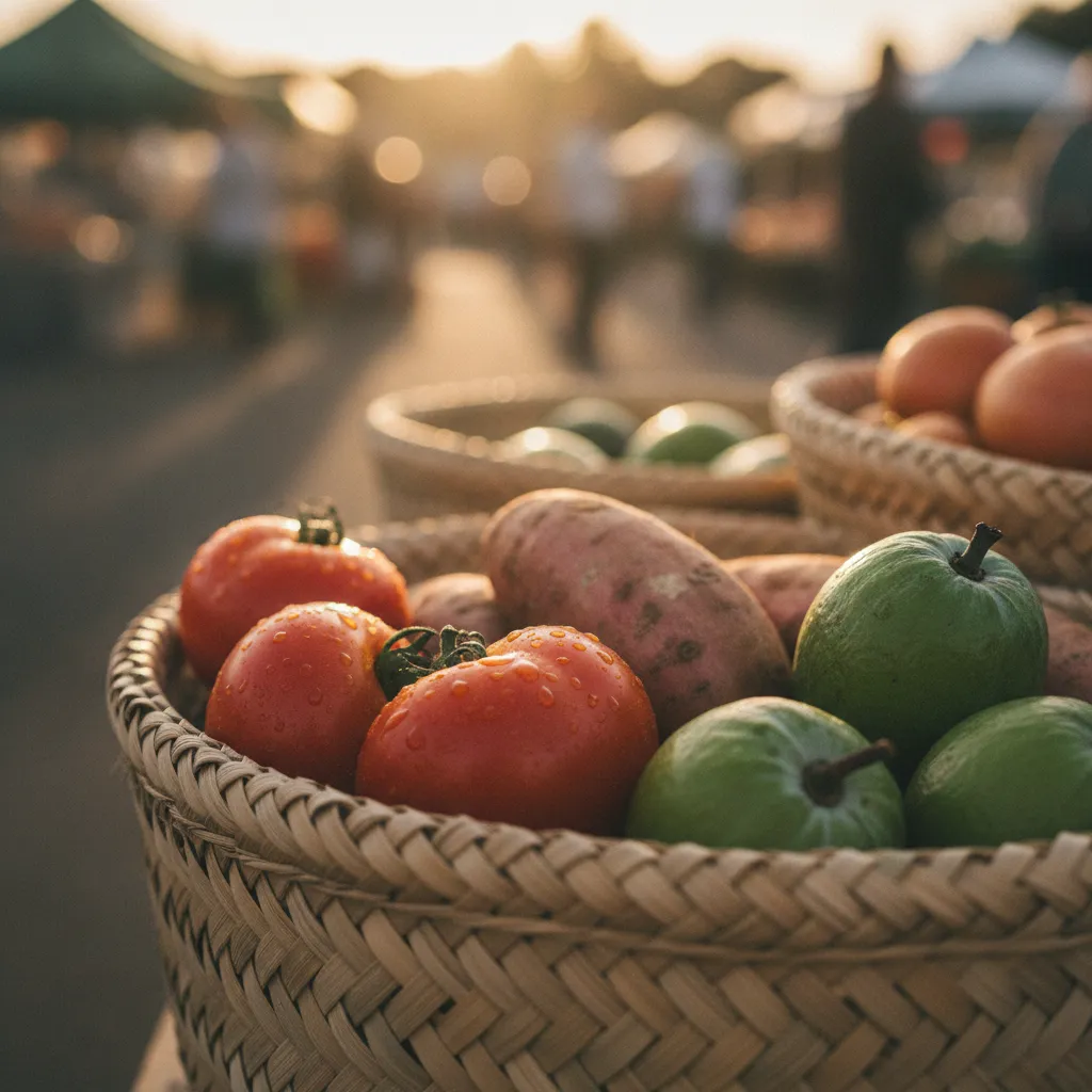Artisanal goods and fresh produce at a local South Auckland market