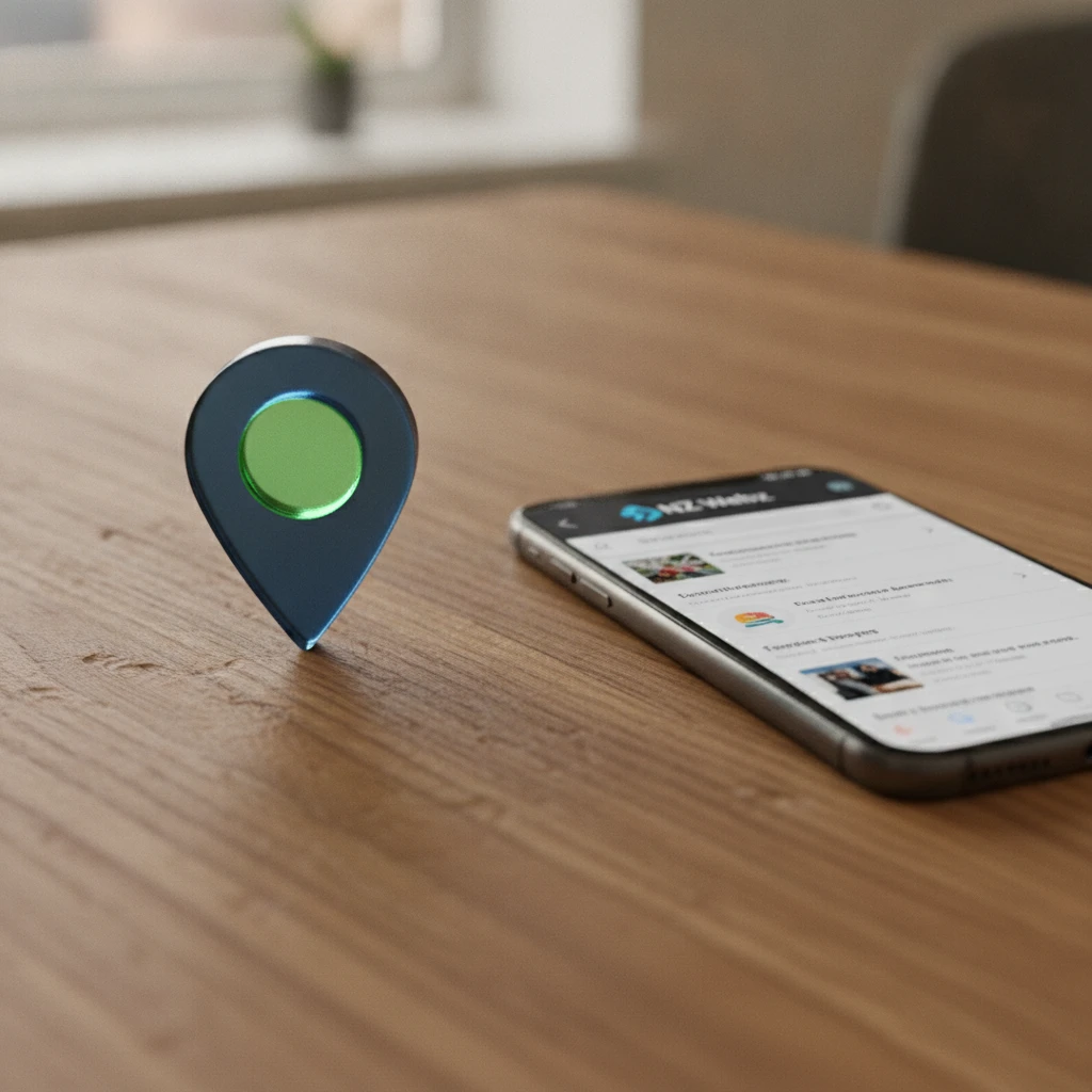 Close-up of a digital map pin representing local business discovery and precise regional targeting