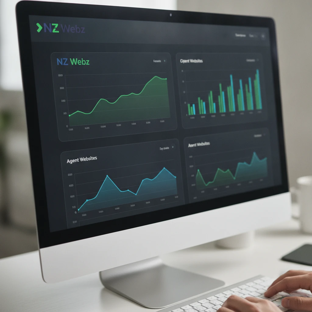 Close-up of a digital marketing analytics dashboard tracking local SEO visibility