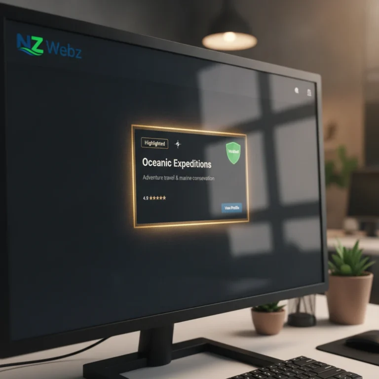 Close-up of a premium highlighted category ad interface on a digital screen