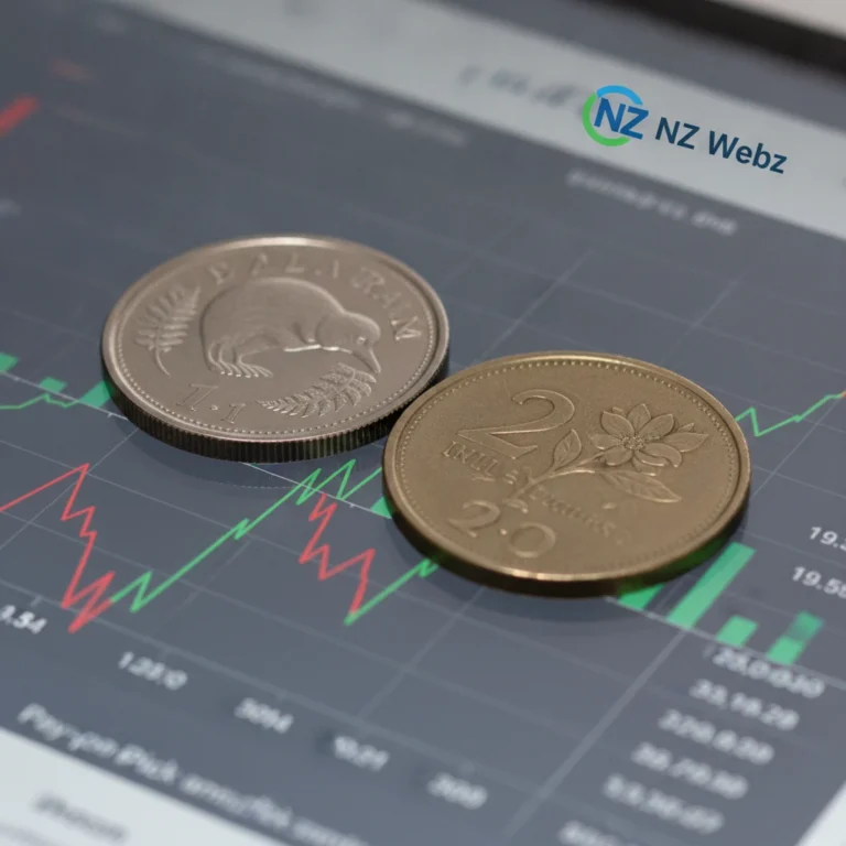 Close up of New Zealand currency on a digital tablet displaying PPC cost comparison charts