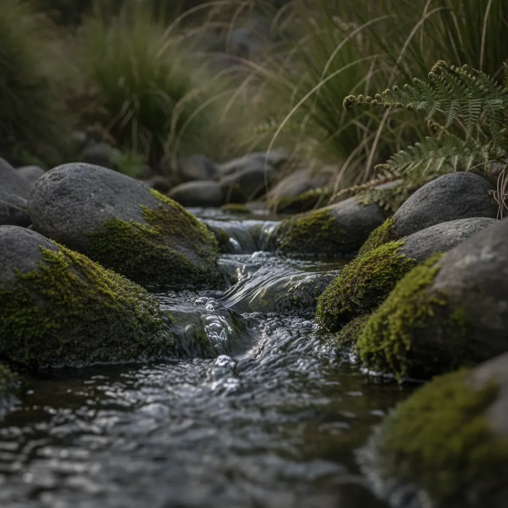 Close up of the Ōpāwaho Heathcote River flowing through South Christchurch