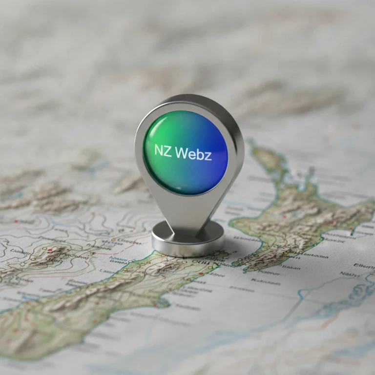 Digital map pin highlighting regional placement on a topographical map