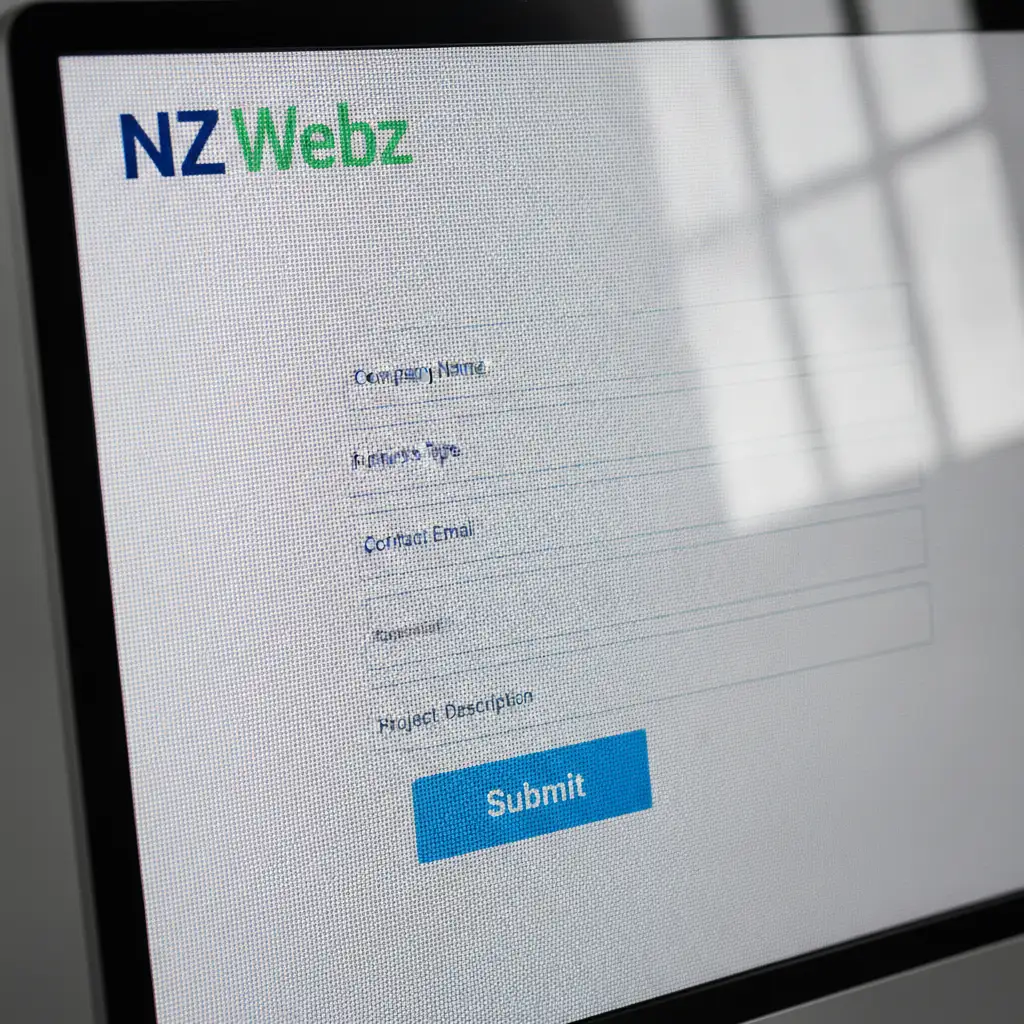 Macro close up of a digital web form on a computer screen