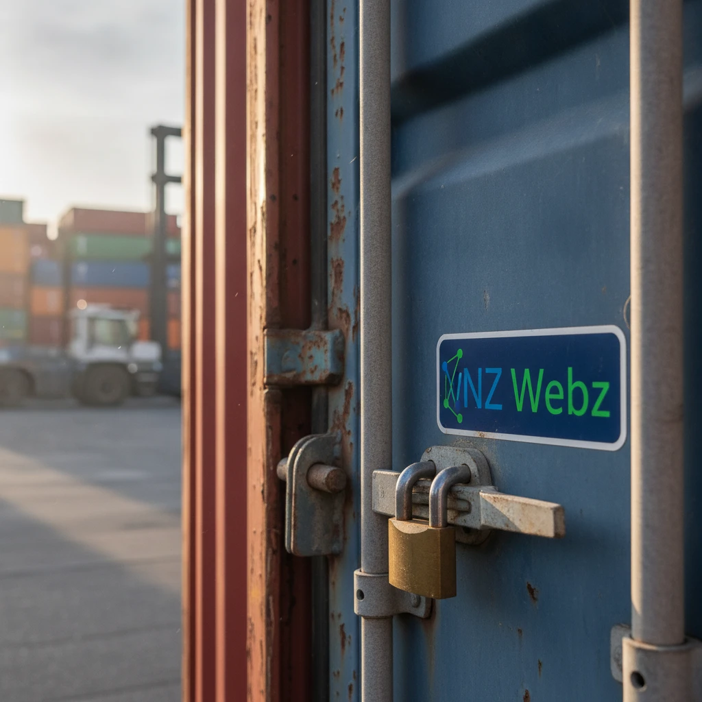 Shipping containers and logistics infrastructure in South Auckland