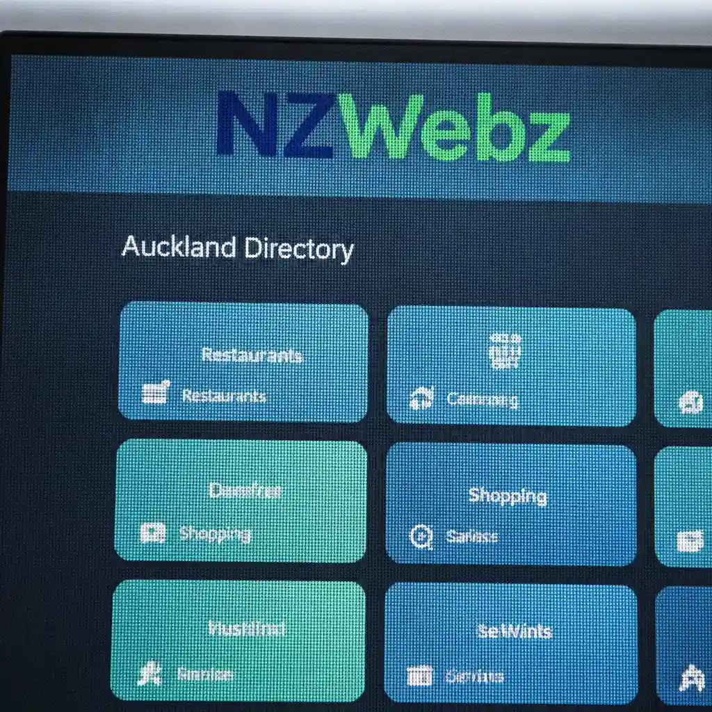 Structured local business listings on a digital directory interface